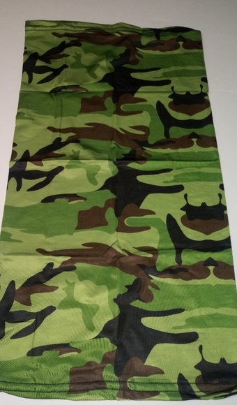 Green Camouflage face shield bandana - Picture 3 of 6